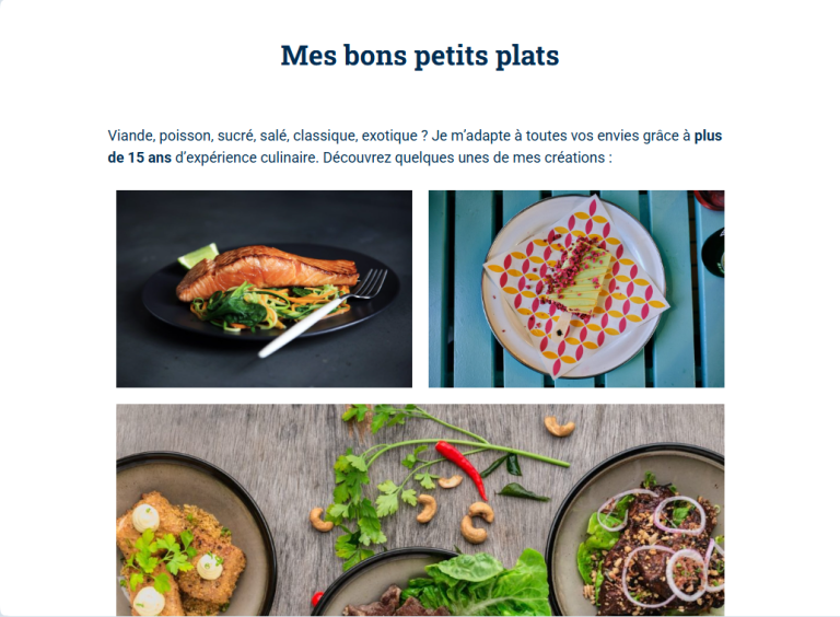 3 plats viande, poisson, sucré salé, classique, exotique